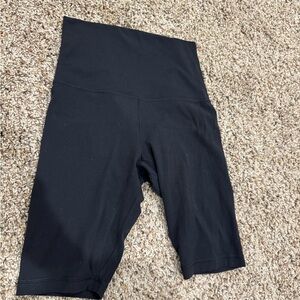 Black High-Waisted Biker Shorts